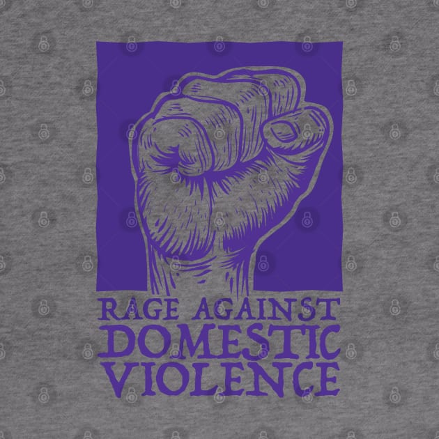 Rage Against Domestic Violence Purple Vibe by Wulfland Arts